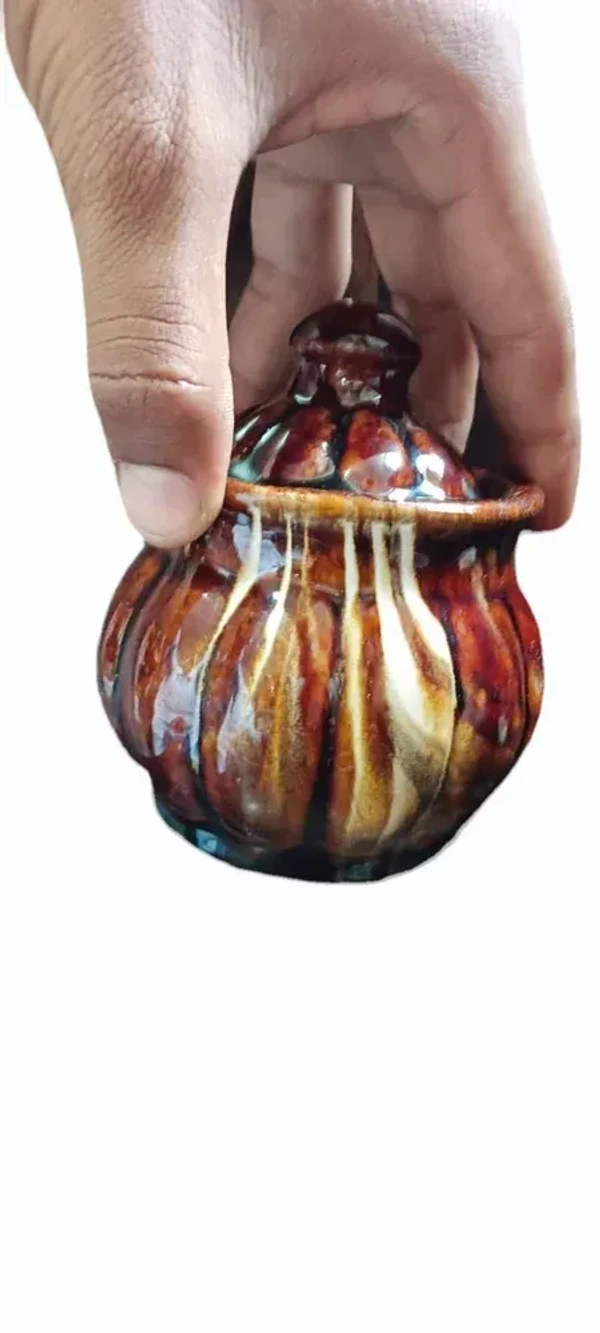Ceramic Jar Brown - 250 mL, Brown