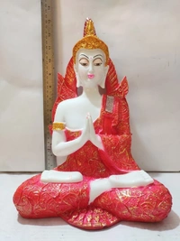 Gautam Buddha Statue Marble - 2 FEET, MULTICOLOR