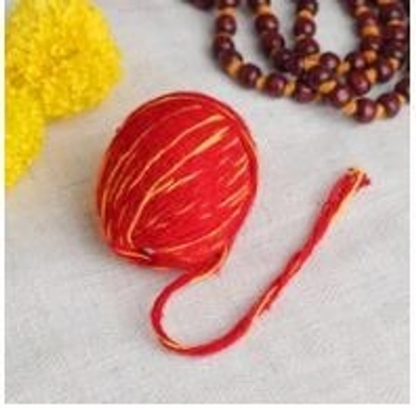 Pure Cotton Kalawa - Red & Yellow