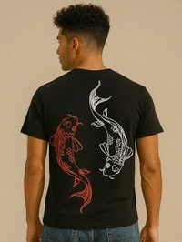 MORION / Anime Fish Men’s T-shirt For Cotton Or Lycra Fabric 
