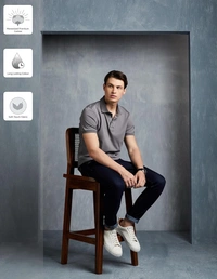 MORION Symbol Premium Men's Solid Super Soft Classic Polo T-Shirt: Regular Fit - M, Nobel