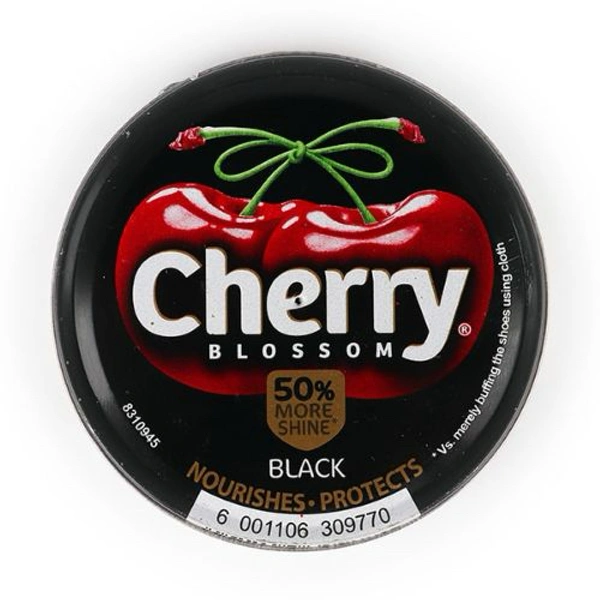 Cherry Blossom Wax Shoe Polish, Black - 15 gm | Protects Against Dirt & Dust