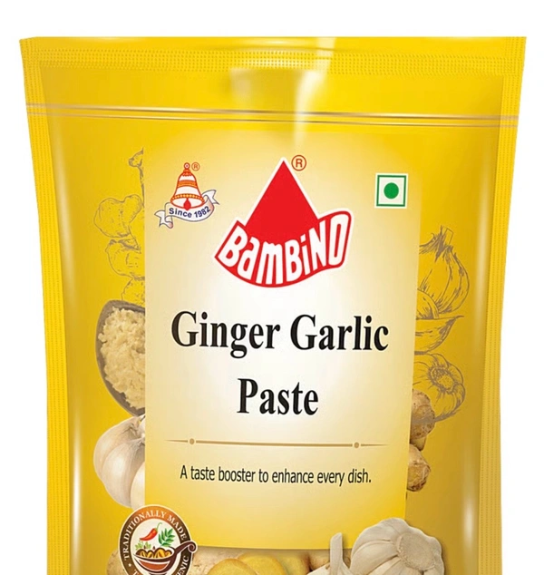 Bambino Ginger Garlic Paste 20 Gm (Pouch Pack of 12)