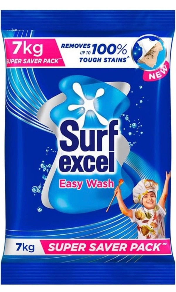 Surf Excel Easy Wash Detergent Powder | Superfine Washing Powder | Dissolves Easily & Removes Tough Stains | Suitable for all Washing Machines - 7 Kg