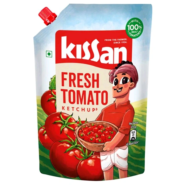 Kissan Fresh Tomato Ketchup Pouch, 850gm Pouch - 850 g