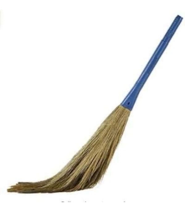Dust Cleaner Double phool jharu Broomstick for Home Office Grass Dry Broom (Multicolor)