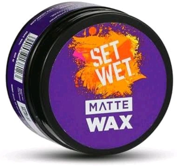 Set Wet HairWax For Men - Matte Wax, 60g | Matte Look, Strong Hold, Restylable Anytime, Easy Wash Off | No Paraben, No Sulphate, No Alcohol