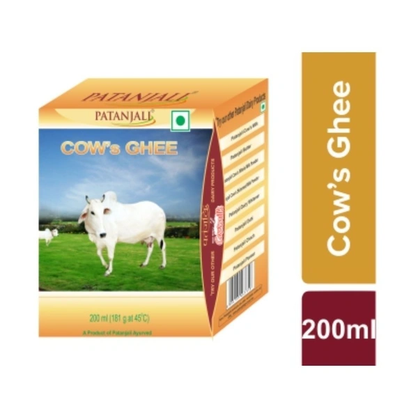 Patanjali Cow Desi Ghee 200ml Ayurvedic Desi Ghee For Strong Immunity And Daily Cooking Needs