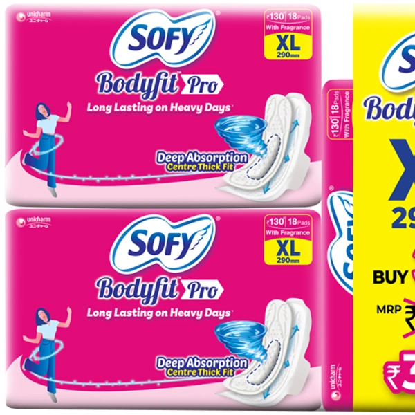 Sofy Bodyfit XL 3 Packs (18X3) Pads