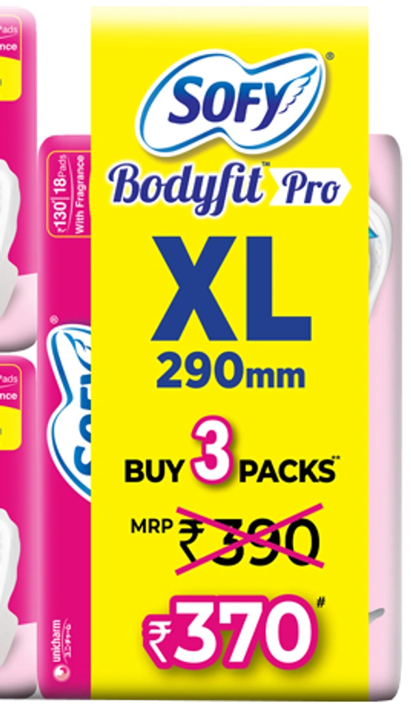 Sofy Bodyfit XL 3 Packs (18X3) Pads
