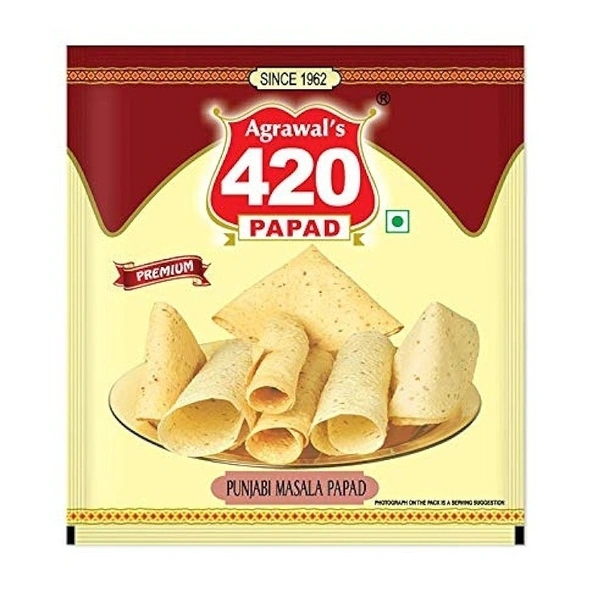 Agrawal's 420 Punjabi Masala Papad 200+200gms FREE Buy 1 Get 1 FREE
