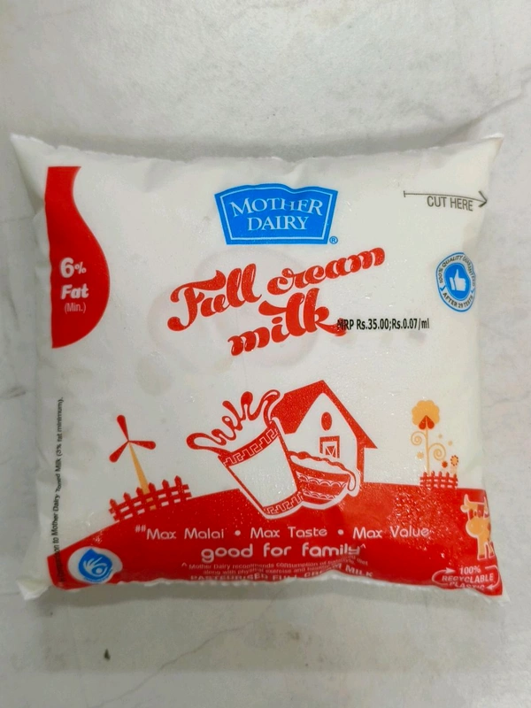 Mother Dairy Fresh Full Cream Milk 500 ml