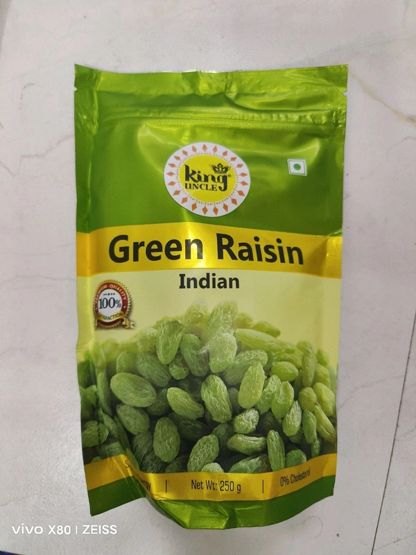 Natural Green Raisins 250gms Packet Kishmish