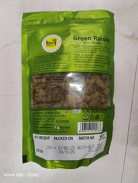 Natural Green Raisins 250gms Packet Kishmish