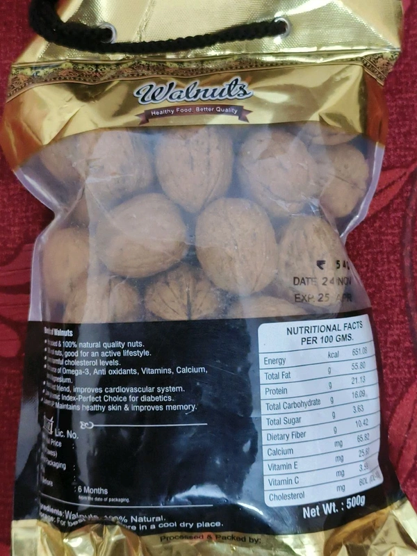 California Inshell Walnuts 500gms (Sabut Akhrot)