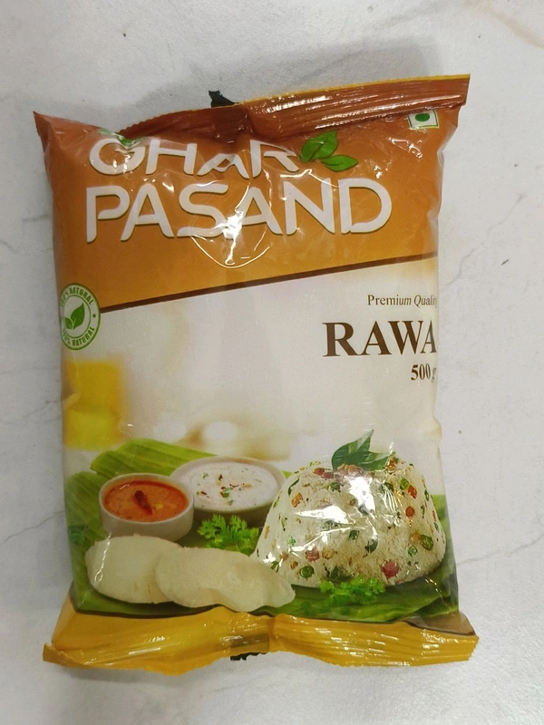 Ghar Pasand Rawa 500gms high-quality semolina for everyday traditional Indian recipes Suji