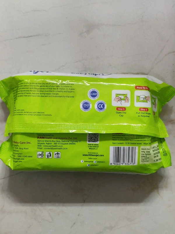 Little Angels Baby Wipes 72pcs