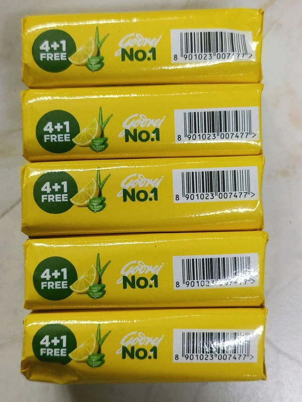 Godrej No.1 Lime Aloe Vera Soap 4+1FREE 500gms