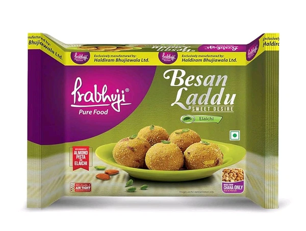 Haldiram's Prabhuji Rlaichi Besan Laddu 336gms