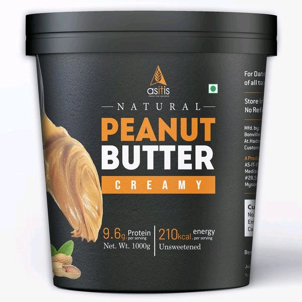 Asitis Natural Peanut Butter 1kg Crunchy 
