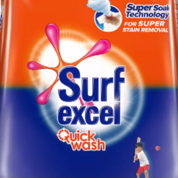 Surf Excel Detergent Powder 500gms Quick Wash Quick Wash Formula For Powerful Cleaning And Bright, Fresh Clothes