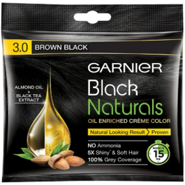 Garnier 3.0 Brown Black Hair Color Pouch