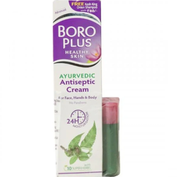 Emami Boroplus Ayurvedic Antiseptic Cream 120ml+ 35ml Kesh King Onion Shampoo Worth 100/-