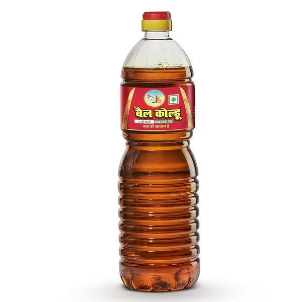 Bail Kolhu Mustard Oil Kacchi Ghani 1ltr Bottle 