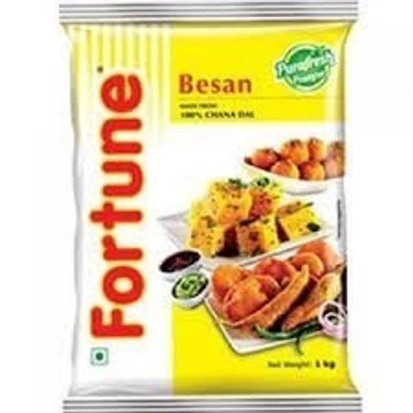 Fortune Besan 500gms fine texture, pure chana dal, perfect for cooking