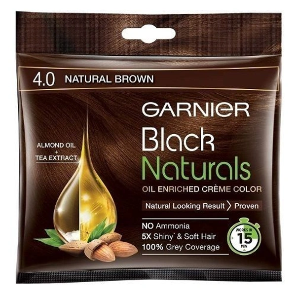 Garnier 4 Natural Brown Hair Color Pouch