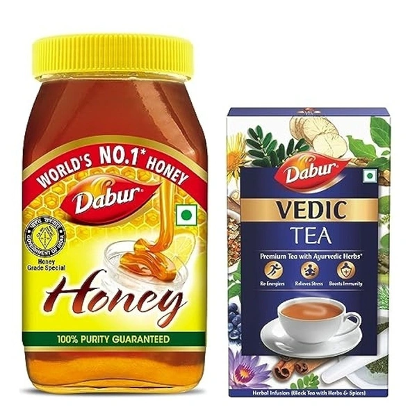 Dabur Honey 1kg+ Dabur Vedic Tea 150gms Worth 105/- FREE