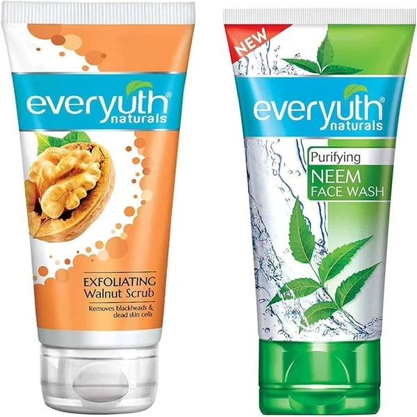 Everyuth Walnut Face Scrub 50gms+Himalya Neem Facewash Worth 80/- FREE