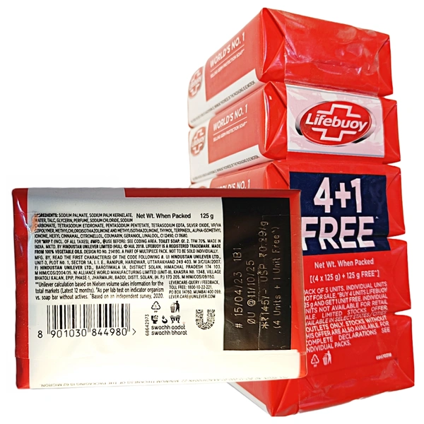 Lifebuoy Soap 4+1 FREE 500gms