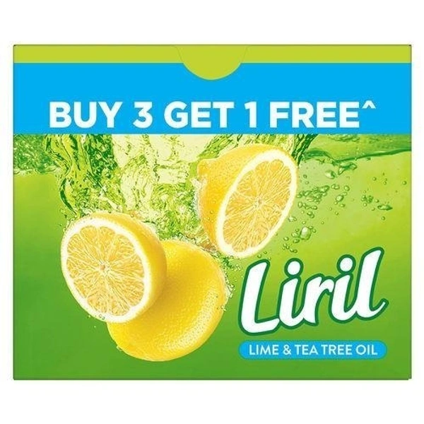 Liril Lime & Tea Tree Oil Soap 3+1 FREE Soap 125gms