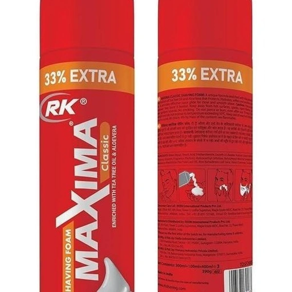 Maxima Shaving Foam 280+138gms FREE