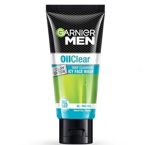 Garnier Men Oil Clear Facewash 100gms Removes Excess Oil Instantly For A Fresh Matte Look
