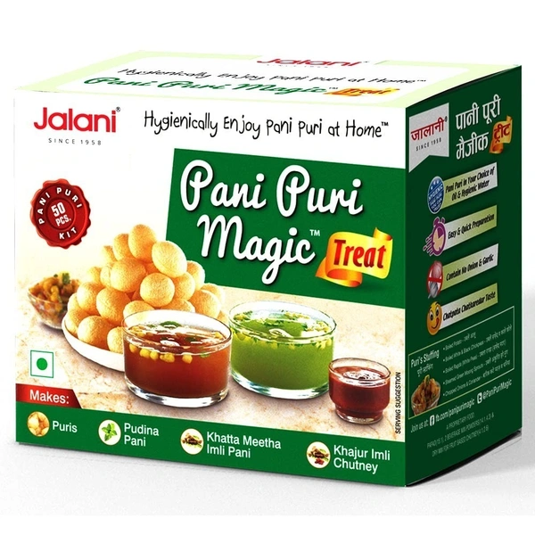 Pani Poori Magic Complete With Pani Puri & Water 50pcs Puris