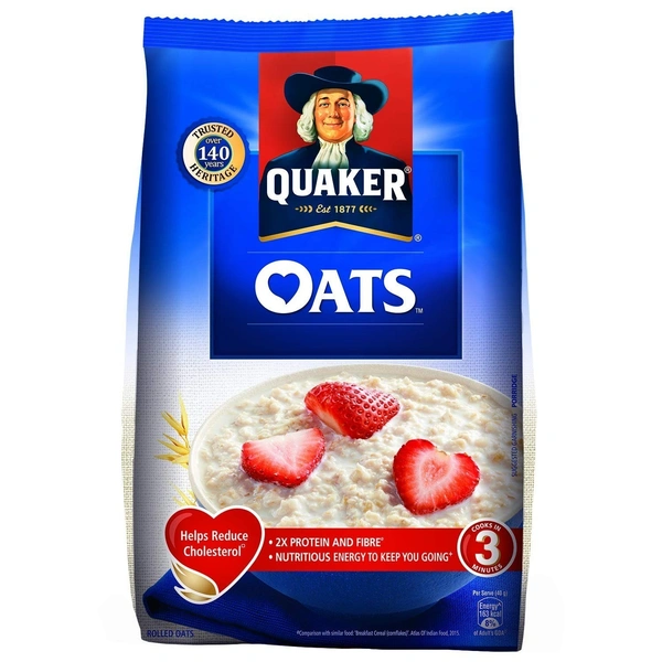 Quaker Oats 1kg Rolled Plain Oats For A Healthy, Quick And Filling Breakfast 