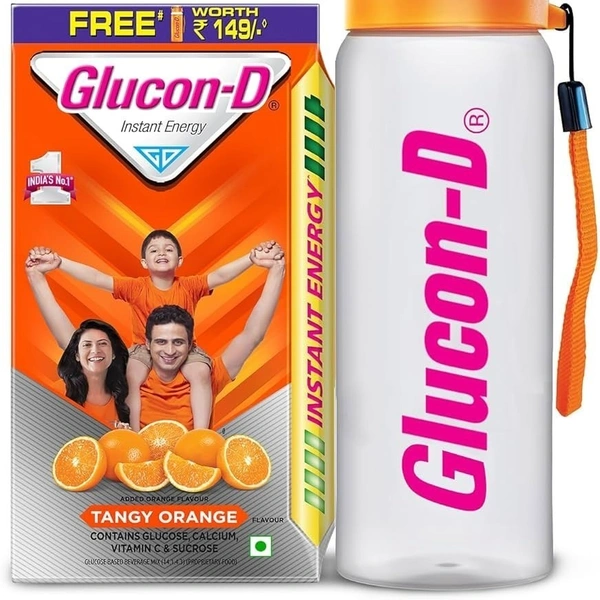 GluconD 450gms Orange (FREE SIPPER Worth 100/-)