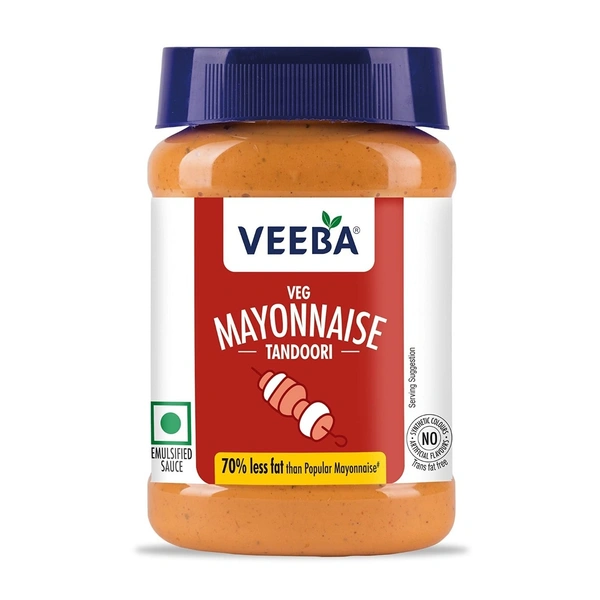 Veeba Tandoori Mayonnaise 250gms Smoky Tandoori Mayo For Spicy Wraps, Rolls And Snacks