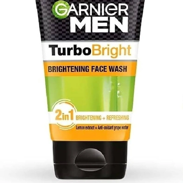 Garnier Men Turbo Bright Facewash 50gms Deep Cleansing Formula That Brightens Skin And Refreshes Tired Face