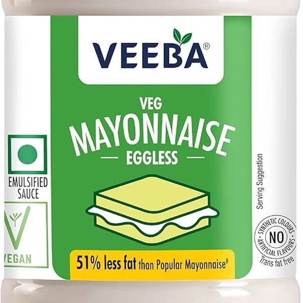 Veeba Creamy Veg Mayonnaise For Tasty Sandwiches, Burgers And Snacks 250gms