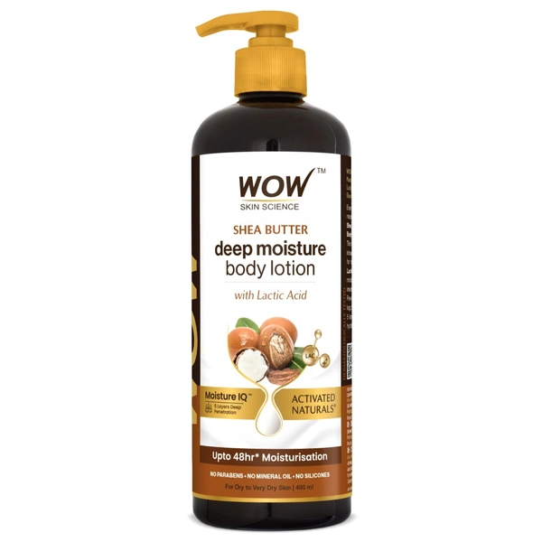 Wow Shea Butter With Lactic Acid Body Lotion 400ml