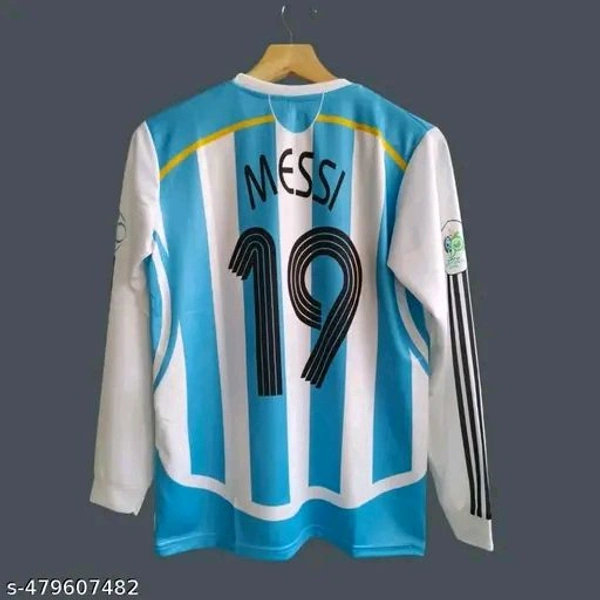 "Own a piece of history with Messi’s Argentina No. 19 jersey—his early national team days captured in a classic design. Premium fabric, authentic look, and perfect for die-hard fans. COD & fast shipping across India!" - Black, M