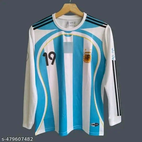 "Own a piece of history with Messi’s Argentina No. 19 jersey—his early national team days captured in a classic design. Premium fabric, authentic look, and perfect for die-hard fans. COD & fast shipping across India!" - Black, M