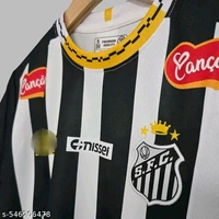 "Relive Neymar’s early magic with the classic Santos jersey. Featuring authentic detailing and breathable fabric, it’s perfect for fans who’ve followed his journey from the start. Stylish, comfortable, and ready to ship across India with COD!" - Black, XXL