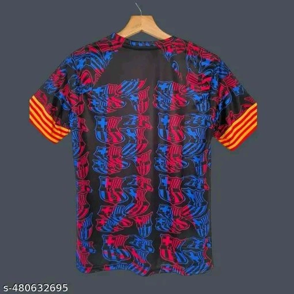 "Show your Barça pride with the official-style Spotify-front jersey. Sleek design, breathable fabric, and modern fit—perfect for match days or casual wear. For every true Culé. COD & fast delivery across India!" - Black, XL