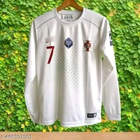 "Show your support in style with the Ronaldo Portugal jersey. Premium fabric, sharp detailing, and a comfortable fit make it perfect for match day or casual wear. Celebrate CR7’s legacy with every wear. COD & fast delivery across India!" - Black, XXL