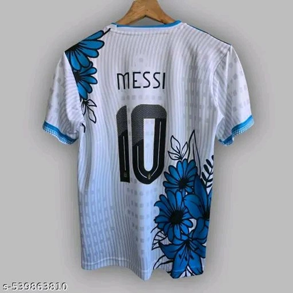 "Unleash bold style with this unique Messi Argentina No. 10 jersey—featuring dragon & floral artwork in electric blue. A perfect blend of tradition and creativity for true fans. Premium feel, standout design. COD & fast pan-India delivery" - Black, XL