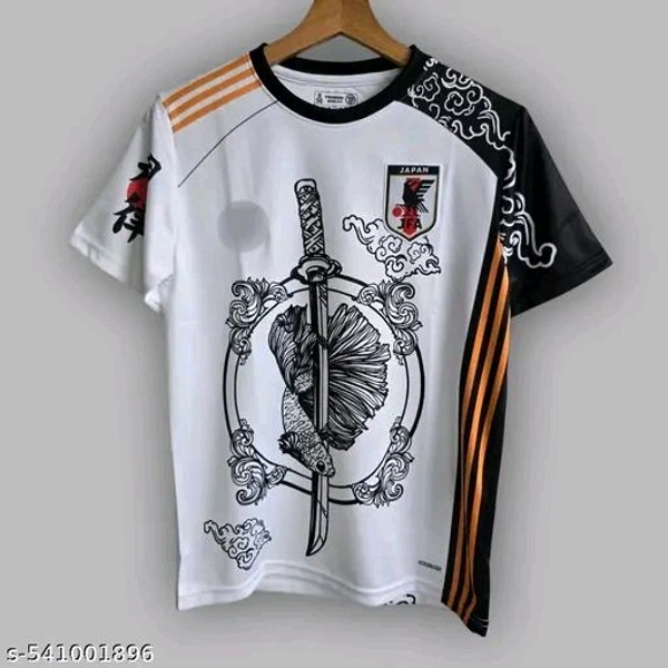 "Strike with style in this Japan jersey featuring a katana and swordfish design. A fusion of tradition and streetwear, crafted for comfort and statement. Premium fabric, eye-catching print—perfect for anime and football fans!" - Black, M